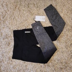 Gymshark black ombre leggings, small